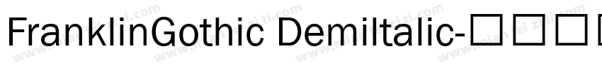 FranklinGothic Demiltalic字体转换